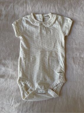 Newbie Infant Girl Peter Pan Collar Bodysuit Size 68 or US 3-6 Months